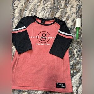 Garth Brooks Women's Raglan Jersey - Pink and Black Size 2X